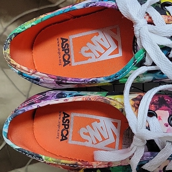 VGUC-RARE Limited Edition Vans x ASPCA ‘Off the Wall’ Unisex Rainbow Cat Sneaker - Picture 4 of 8